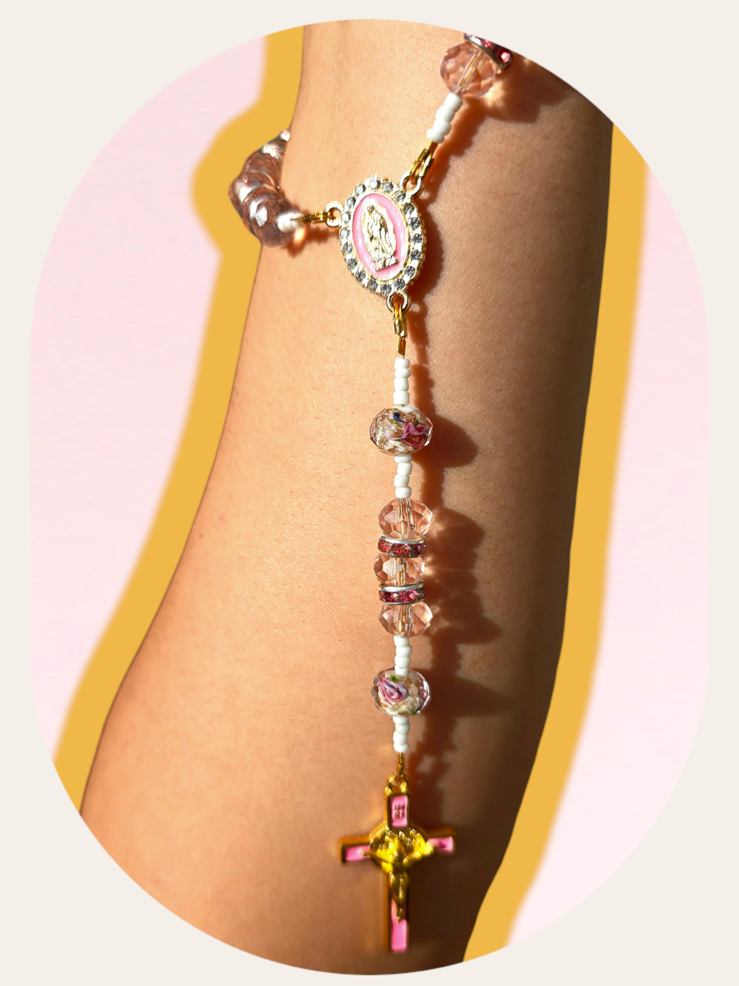 Mary's Garden Pink - Lace & Grace Rosary