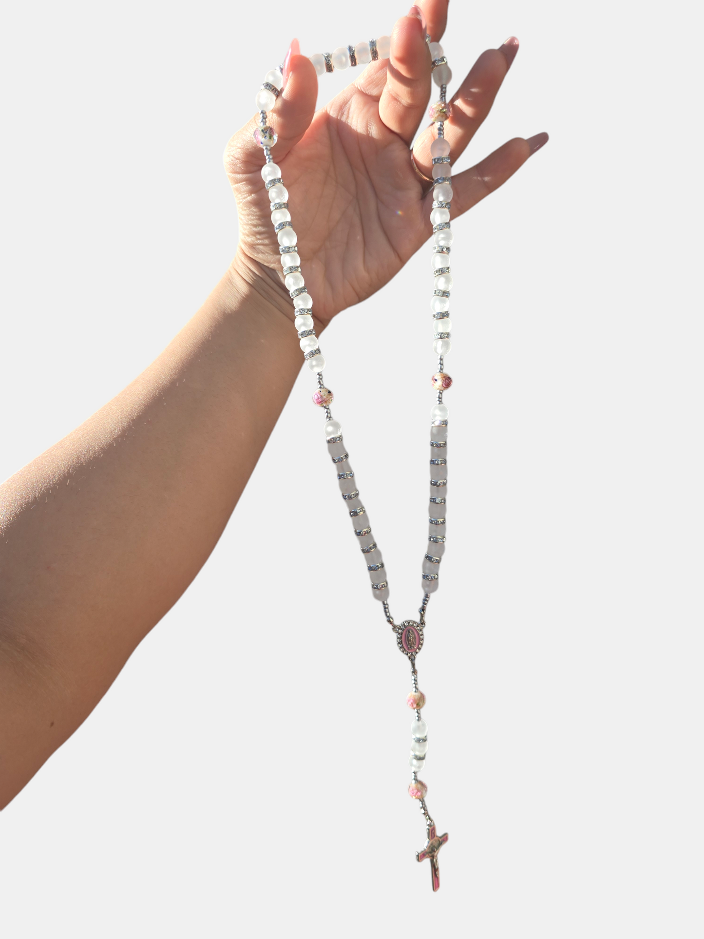 Mary's Garden White - Lace & Grace Rosary
