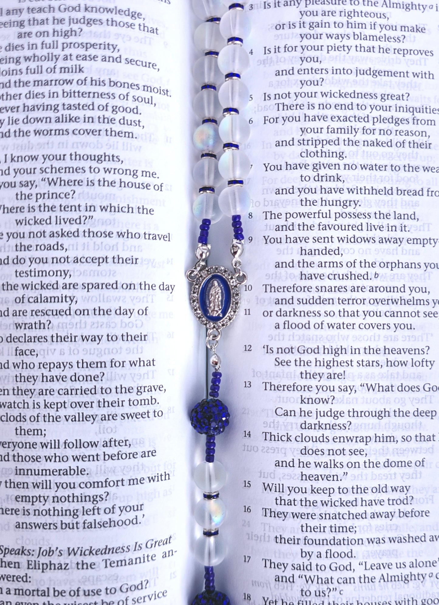 Baptized - White frosted glass beads