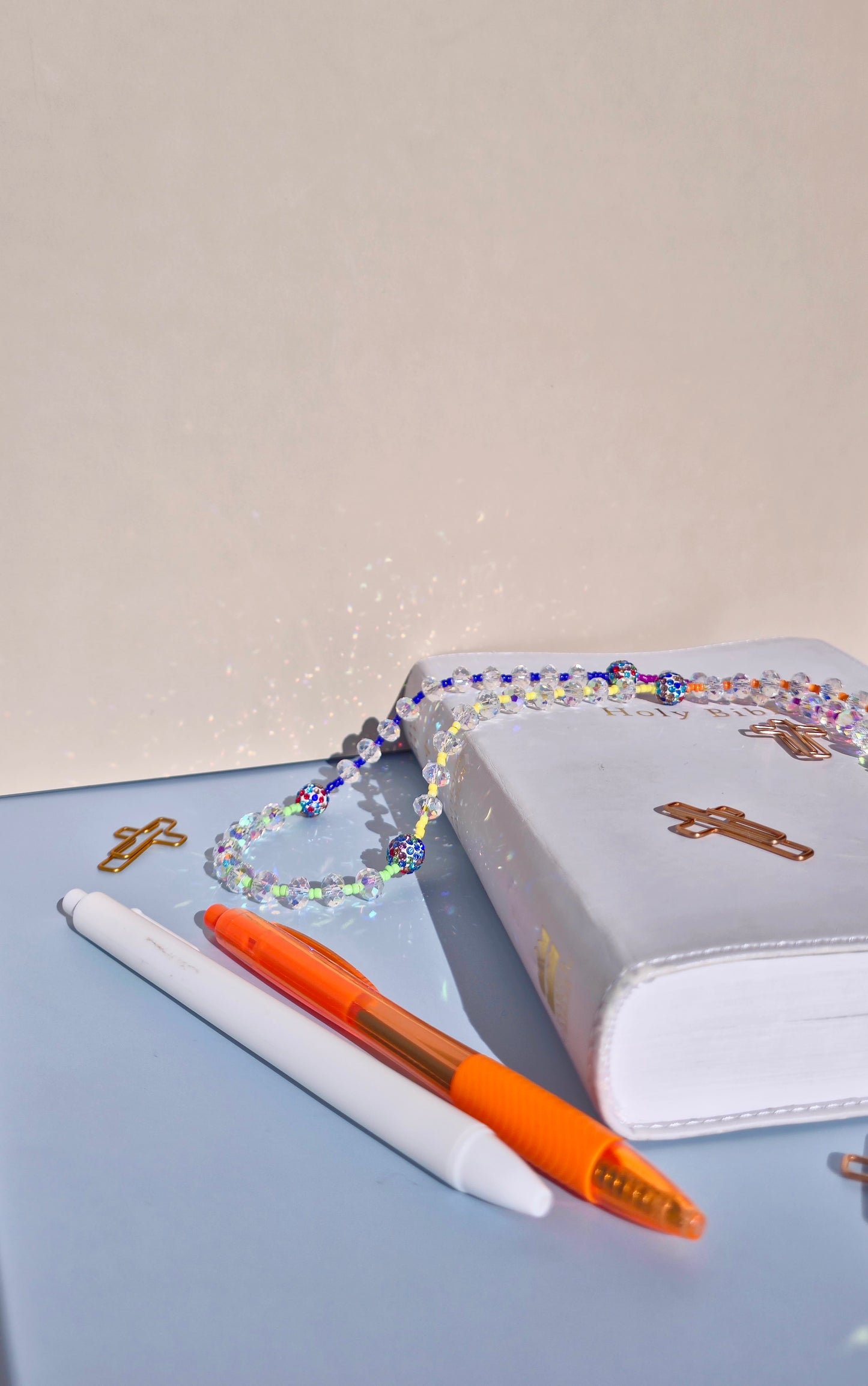 Noah's Rainbow- Clear crystal glass beads