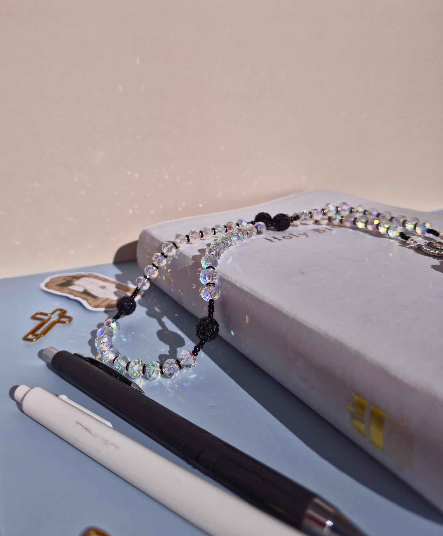 Light in the Darkness- Clear Crystal glass beads